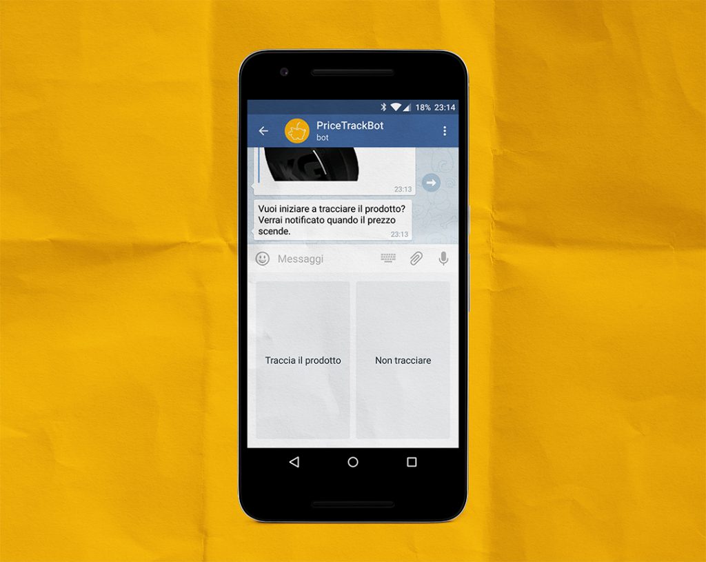 Nuovo comando traccia in PriceTrackBot