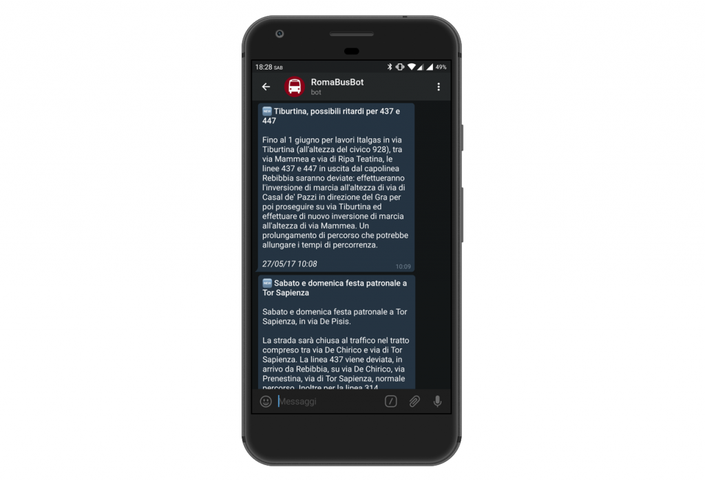 News RomaBusBot